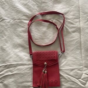 Red Tassel Crossbody Bag